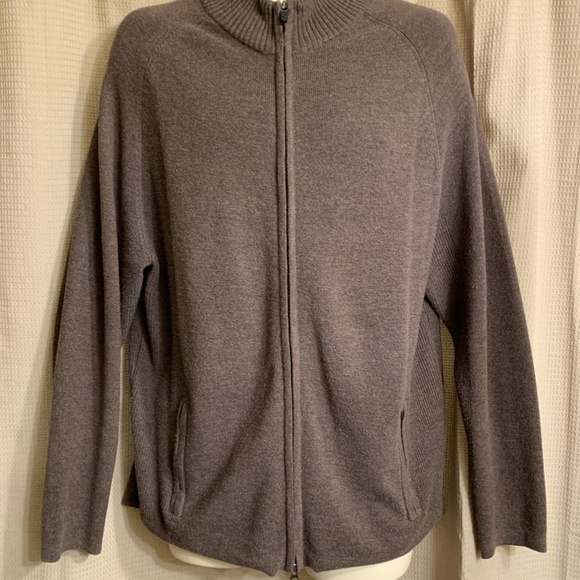 Eddie Bauer Men's Zip Up Sweater - Brown - Picture 3 of 13